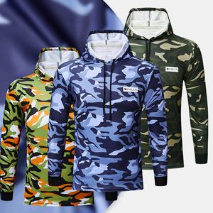 BABULIN Camouflage Motorcycle Jersey hoodie shirt Set rider Long Sleeve for men Bike Rider with hooded