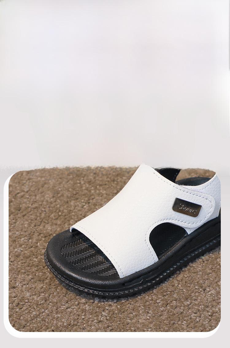 Product Introduction of Children's Sandals Boys 2023 New Summer Boys Children Soft Bottom Baby Non-Slip Open Toe Beach Shoes Online 2