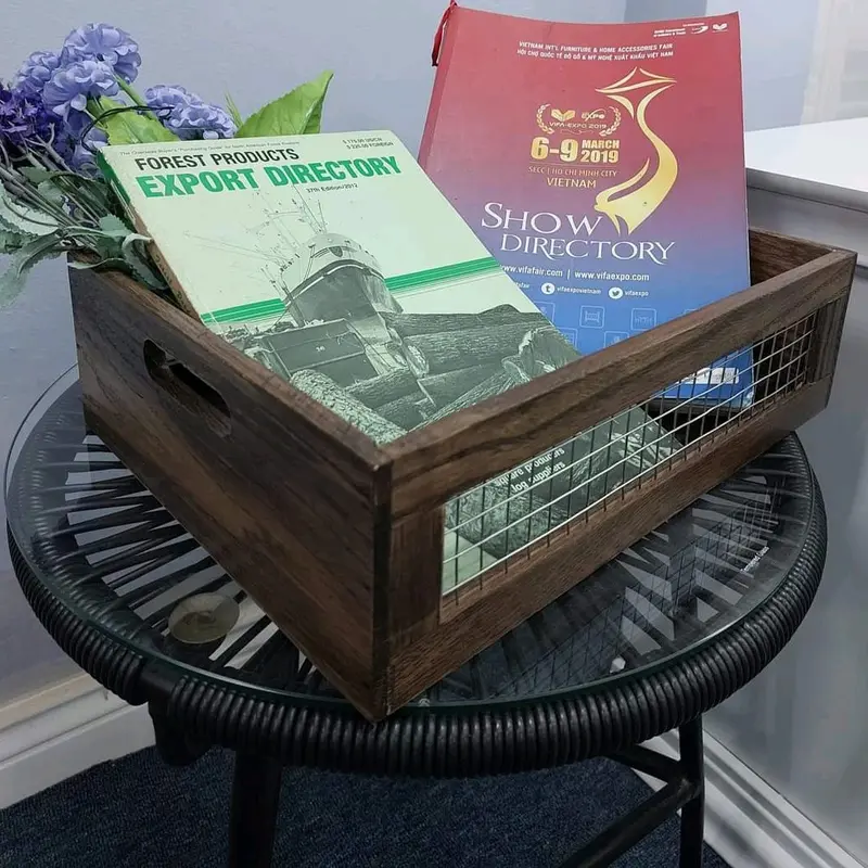 bộ khay để đồ bằng gỗ sồi Mỹ 3 trong1 4