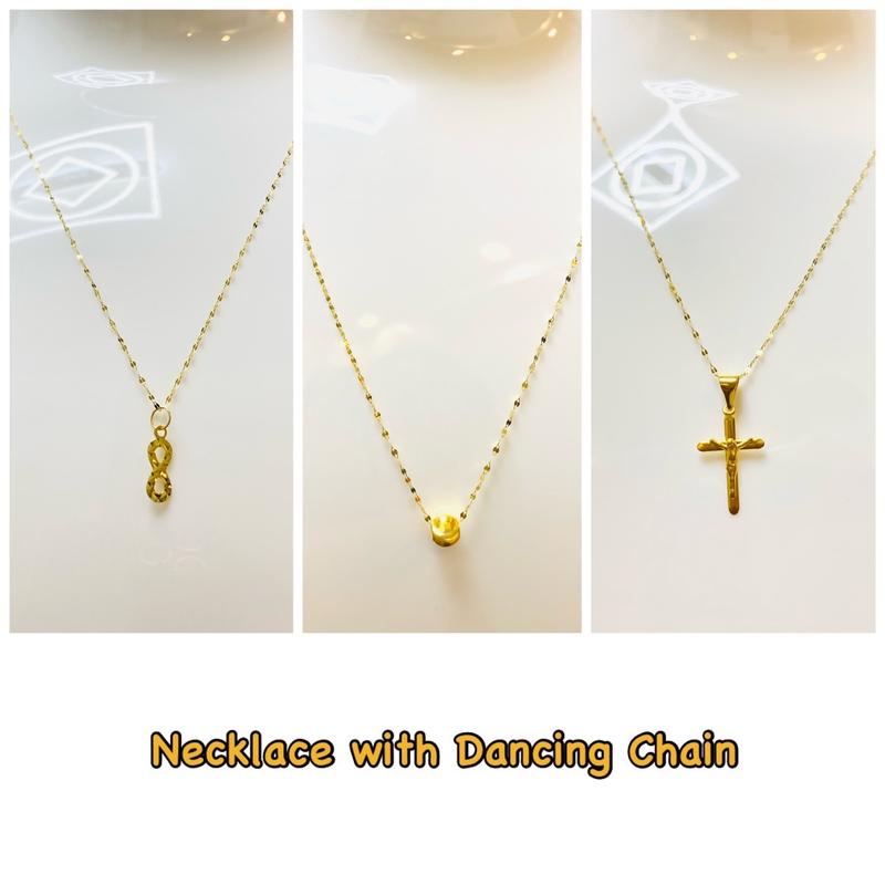 18k Dancing Chain with Pendant lightweight - TikTok Shop Philippines