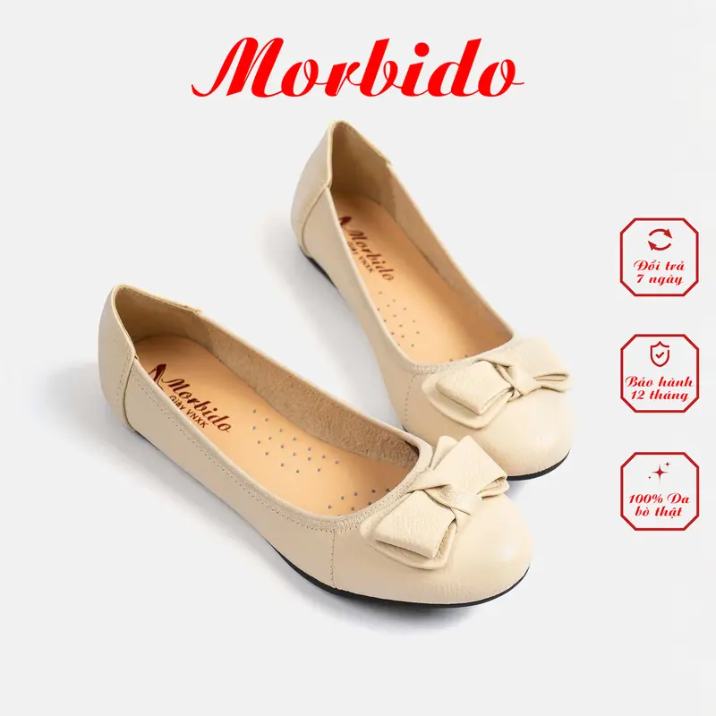 Giày Búp Bê Da Thật Mũi Tròn Đế Bệt Morbido M305 1