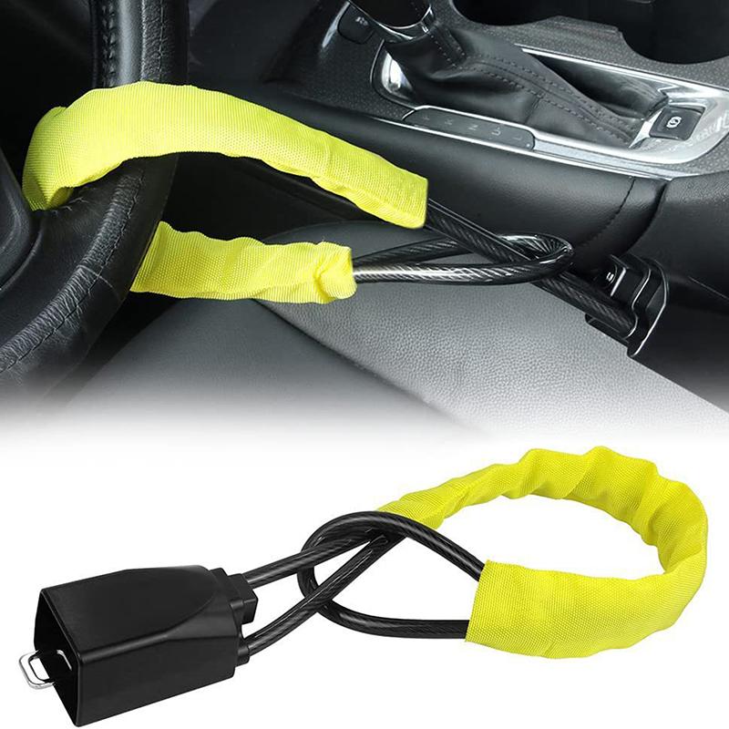 Khóa thiết bị chống trộm, 1 bộ, cho xe tải, SUV, Van, RV, Khóa vô lăng ô tô Thông Dụng với khóa dây an toàn, Khóa chắc chắn 4