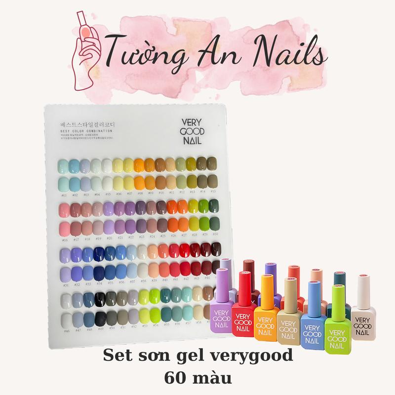 Set sơn gel VeryGood 60 màu hộp hồng chính hãng loại 1