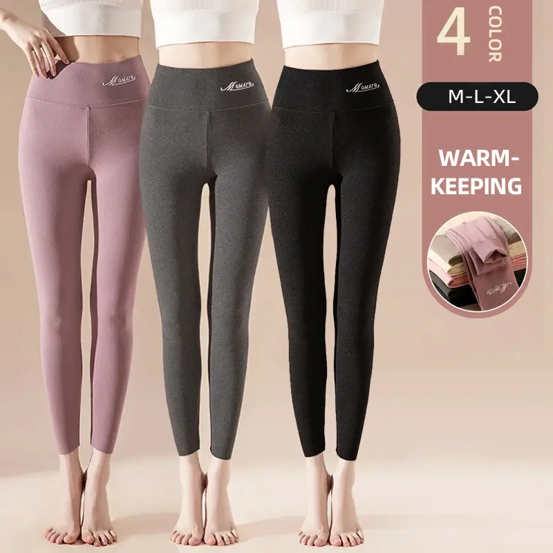 Quần Giữ Nhiệt Thêu, Dành Cho Nữ, Mùa Thu Đông, Cạp Cao, Thích Hợp Tập Yoga Và Các Hoạt Động Thường Ngày, Quần Legging Bó Sát Vừa Vặn, Có Cỡ M / L / XL