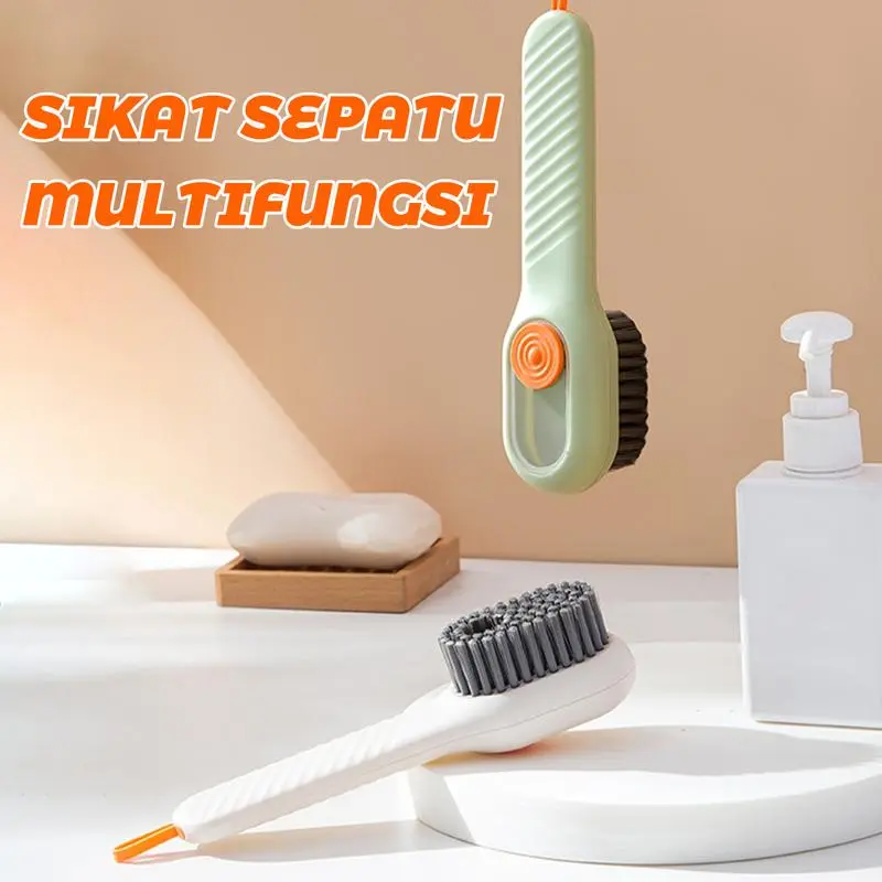Paket Sikat Sepatu Multifungsi: Sikat Cairan+ Sikat Pembersih Bulu Lembut, Tanpa Merusak Sepatu, Dengan Pembersih Sepatu, Penting di Rumah!