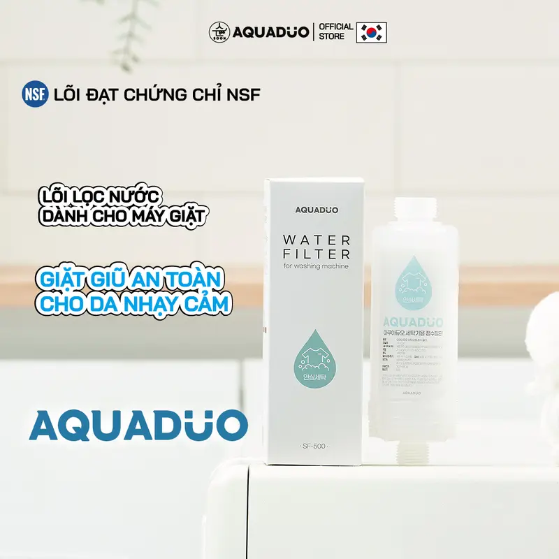 AQUADUO SF-500 LÕI LỌC NƯỚC CHO MÁY GIẶT ĐỜI CỬA TRÊN & CỬA NGANG ĐỜI MỚI VÀ CŨ SOON100U 1