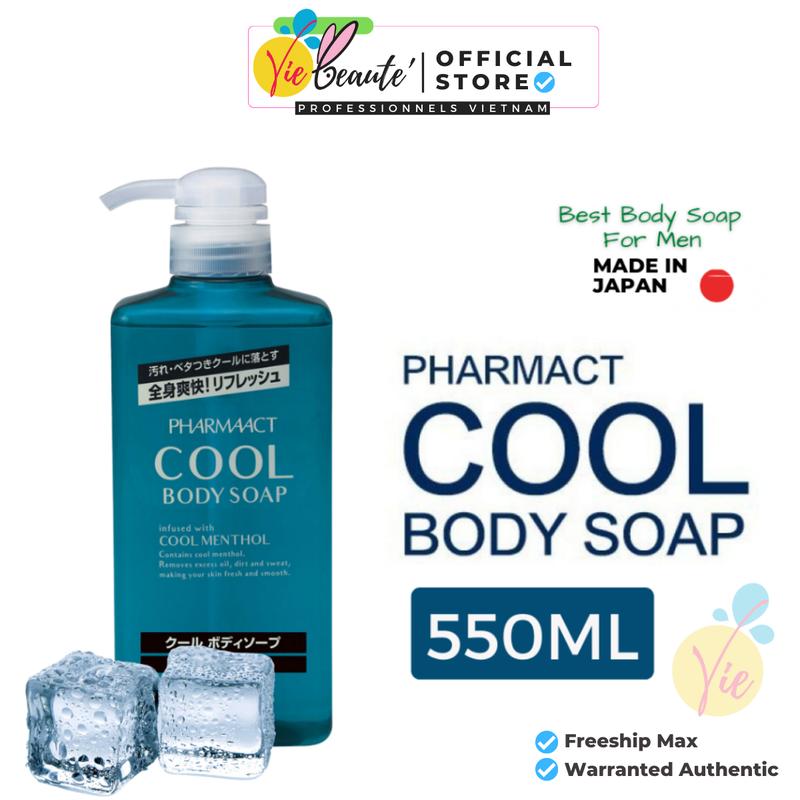Sữa Tắm Cool Cho Nam Nhật Bản - Pharmaact Cool Body Soap Hương Bạc Hà Mát Lạnh