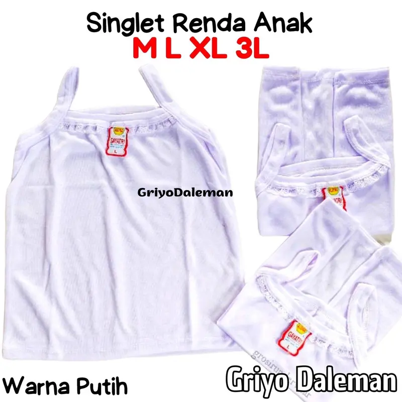 12 PCS SINGLET KAOS DALAM ANAK PEREMPUAN ELIT WARNA 8