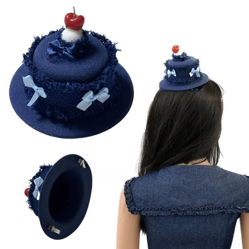 Product Introduction of Cowboy Cherry Candle Birthday Hat Hairpin Burnable Small Cake Funny Creative Hat Hairpin Hair Accessories 6