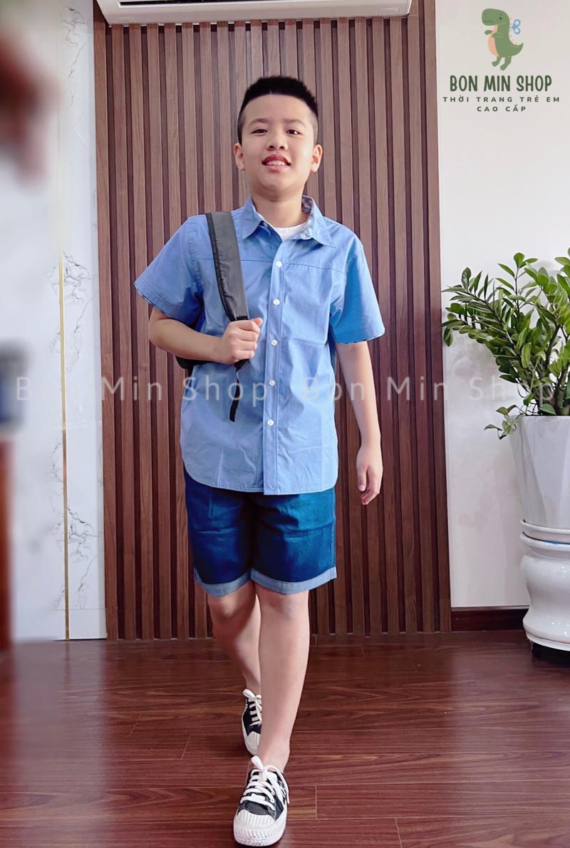 Product Introduction of Áo Sơmi Ngắn Tay Bé Trai ARDILLA Chất Liệu Cotton Mềm Mại Kiểu Dáng Basic Từ 12 tuổi đến 17 tuổi KC1807SM 7