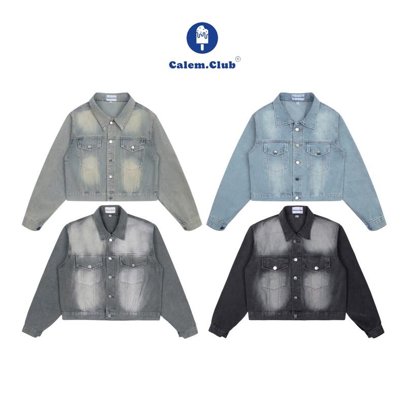 Calem club - Áo khoác jean form CROPTOP Nam Nữ Jacket Women  áo khoác denim