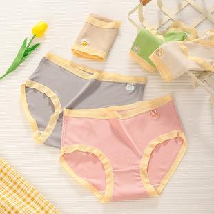 Product Introduction of Blue Pure Desire Series Pure Cotton Underwear for Women Japanese Lucky Navy Mid-Waist Full Cotton Crotch Student Party Triangle Shorts Plus Size 11
