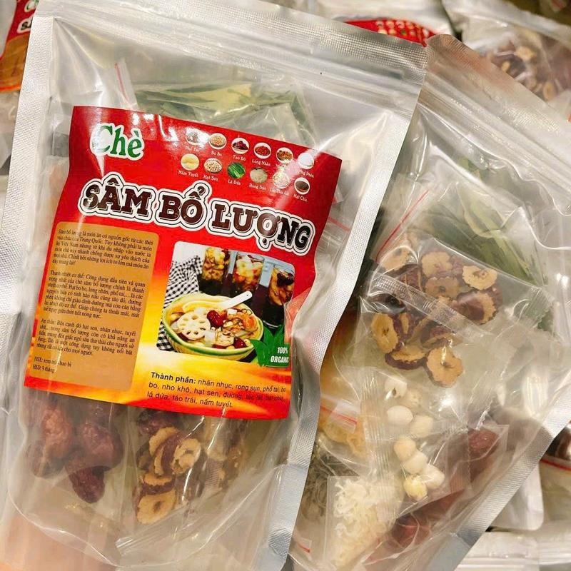 Sâm bổ lượng 1 set 400gr gồm 10 nguyên liệu có sẵn trong 1 set. Sâm bổ lượng thanh mát cơ thể. Chè sâm bổ lượng. 0