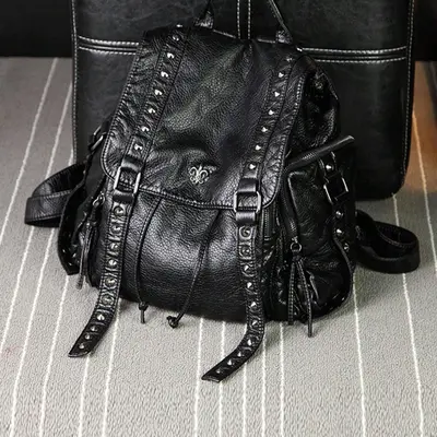 Tote goth designer studded chain gothic handbags backpacks online denim bags second Life