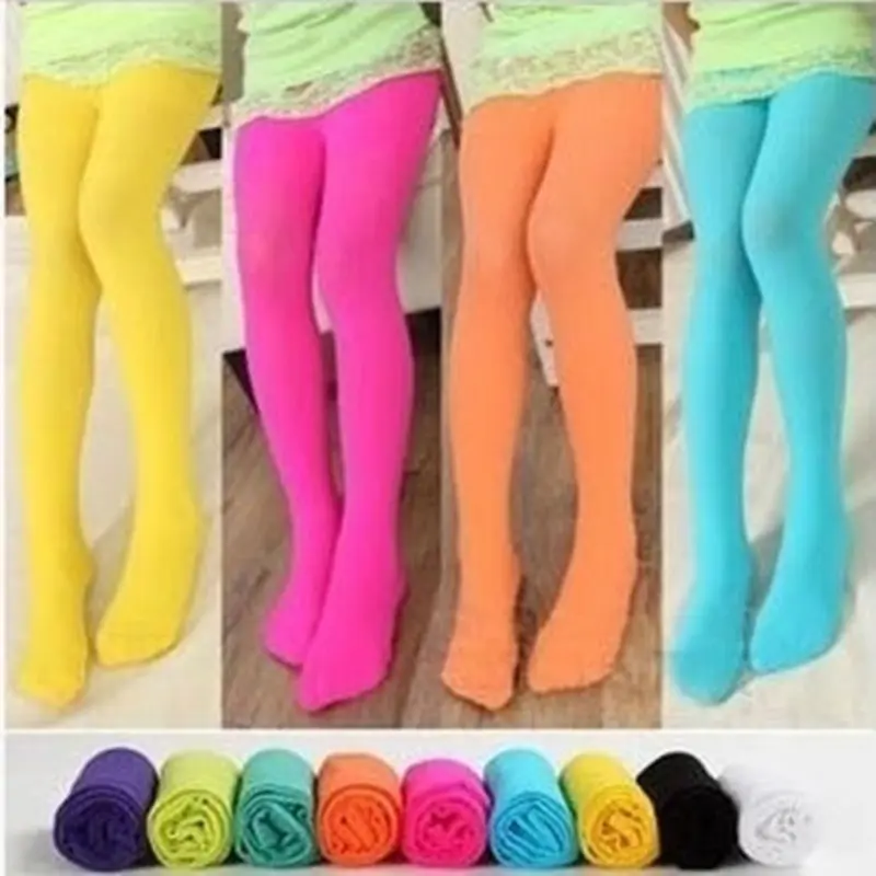 MK Fashion Candy Colorful Toddler Kids Girls Pants Velvet Tights Trousers Pantyhose Leggings Children'S Clothing Age 4-12