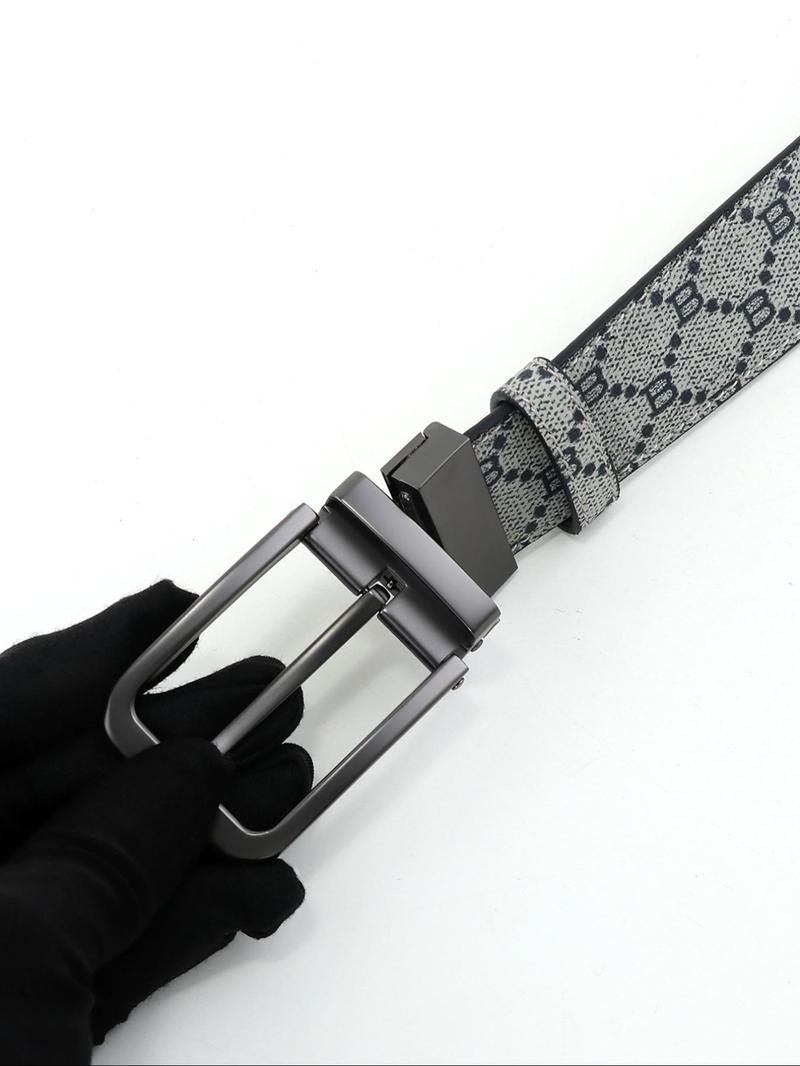 Product Introduction of Men's Letter Print Tape Belt, 2024 New Style Business Casual Waistband for Work Office, Fashion All-match Clothes Accessories for Working, Dating, Party Wear 3