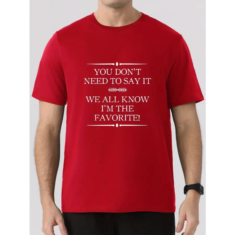 Men's Casual Crew Neck T-Shirt with Creative Cartoon Print - Soft Polyester, Ribbed Detail, Machine Washable - Perfect for Summer