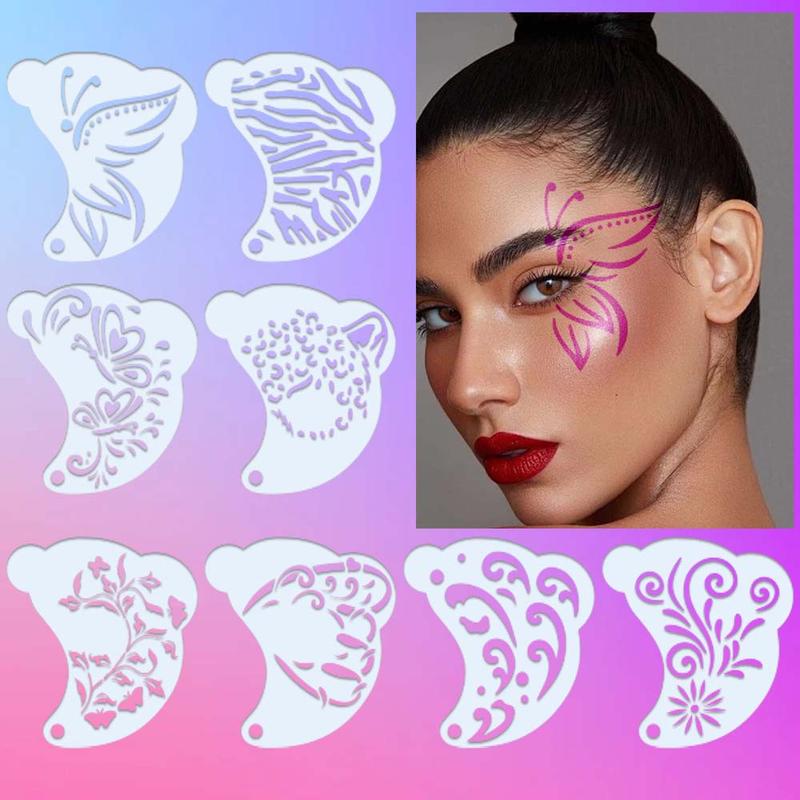 Creative Reusable Face Paint Templates Multiple Pattern Hand - TikTok ...