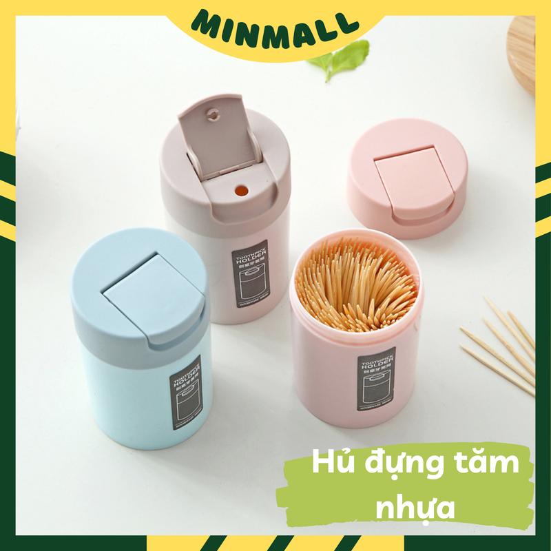  Hủ đựng tăm xỉa răng lọ đựng tăm nhựa thiết kế trang nhã 