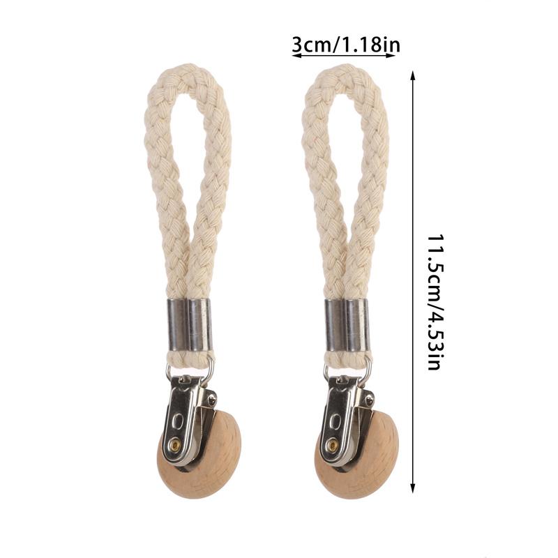 Product Introduction of Beige Corn Grain (6pcs/2PCS) Multifunctional Household Bathroom Storage Clip, Cotton Textile Rope Towel Clip 0