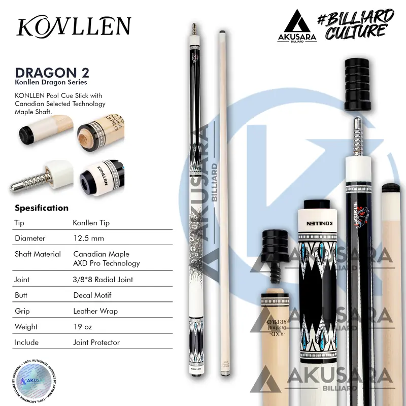Konllen Dragon Series 12.5mm Cue Stick Billiard 2