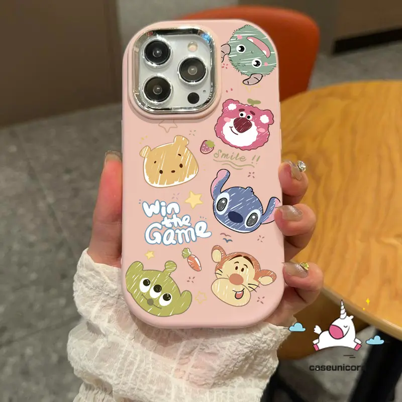 Caseunicorn Untuk Oppo A18 A15 A17 A38 A16 A58 A78 A35 A15s A16s A36 A54s A17K A3s A53 A33 A54 A12E A9 A5 A11 A55 A57 A32 A77 A77S A7 A12 A12s A5s A11K A78 A58 A93 A94A74 A95 A76 A96  Reno 5F 8 7 5 9 4Lite Stitch Lotso Sancho Panda Pooh Toy Story Cover 6