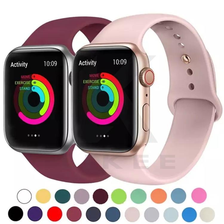 สายนาฬิกาซิลิโคน สบาย เหมาะสำหรับ Apple Watch Series 11, 10, 9, 8, 7, 6, 5, 4, 3, 2, 1, SE, iWatch 3