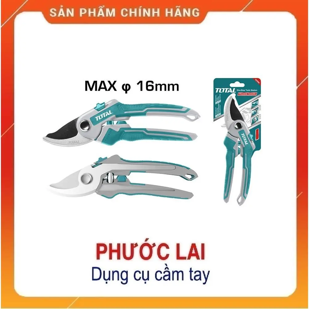 Kéo cắt tỉa cành Total 0601, kích thước 8.5" (220mm) [ dùng trong gia đình]