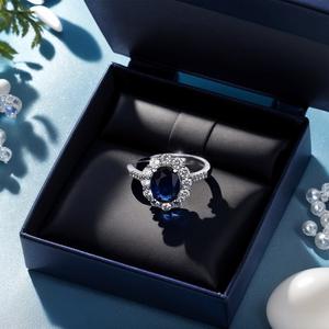 Cincin Bertatah, untuk Wanita, Rekaan Hati Lautan, Bertatah Kumpulan Nilam Jewelry Rings tanzanite  ring