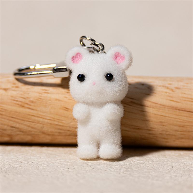 Mini Plush Mouse Keychain Desk Decoration for Young Girl Cute Cartoon Backpack Satchel Hanging Keychain 3