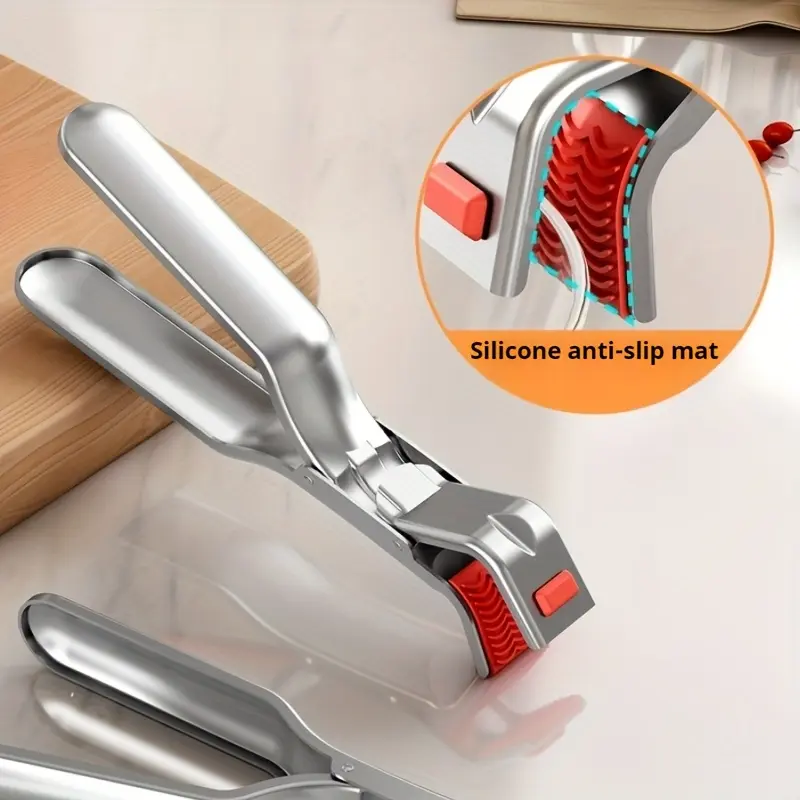 Kẹp Chống Bỏng Bằng Thép Không Gỉ, Dụng Cụ Lấy Bát Nhà Bếp, Chịu Nhiệt, Kẹp Lò Nướng Nhiệt Độ Cao Chống Trượt, Kẹp Bát Đĩa Bếp Điện, Kẹp Nấu Ăn, Để Sử Dụng Trong Nhà Bếp. 7