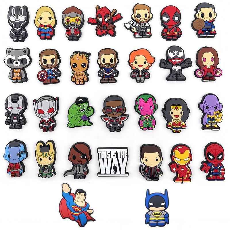 1 Miếng PVC Trang Trí Giày Super Heron Quyến Rũ Hoạt Hình Dễ Thương Xăng Đan Tự Làm Phụ Kiện Phù Hợp Với Jibbitz Crocs Marvel DC Hero Đồ Trang Trí Bé Trai Quà Tặng Trẻ Em