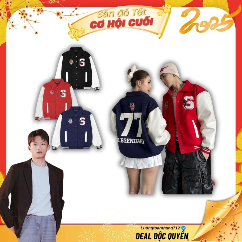 [STEVE X LUONGTOANTHANG] Áo Khoác Dạ Varsity RUGBY STEVE - Phối Da xuất xứ từ Scotland, Nam nữ Form Rộng Unisex - AK04
