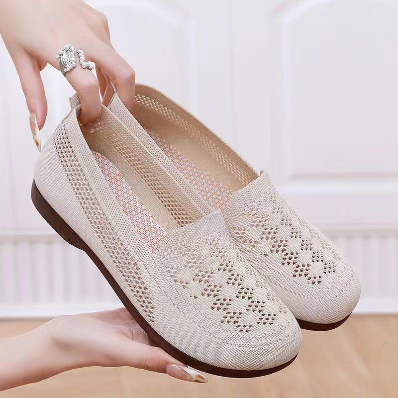 Giày Xoài, Dành Cho Nữ, Lưới Khoét Lỗ Thoáng Khí, Đế Mềm, Giày Cho Mẹ, Thời Trang, Dễ Phối Đồ, Giày Lười, Giày Thường Ngày, Hàng Mới Về Năm 2025 [1262 Mua Lại] 2