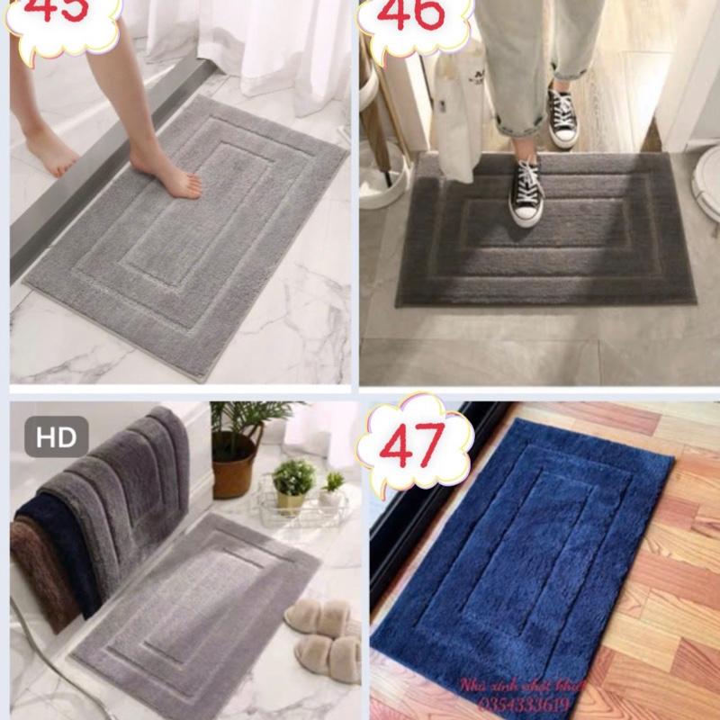 Thảm lau chân chất len lông thấm nước đế nhựa TPR bám sàn chống trượt dùng để cửa nhà tám, thảm bếp, chân giường, cửa phòng 0
