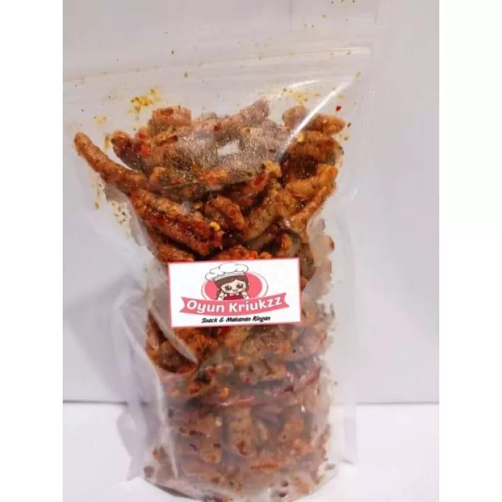 Product Introduction of Kripik USUS AYAM CRISPY PEDAS JERUK 100 GR BEST SELLER ( COD ) OYUN KRIUKZZ snack food Chips Keripik Cemilan Makanan Asin 0