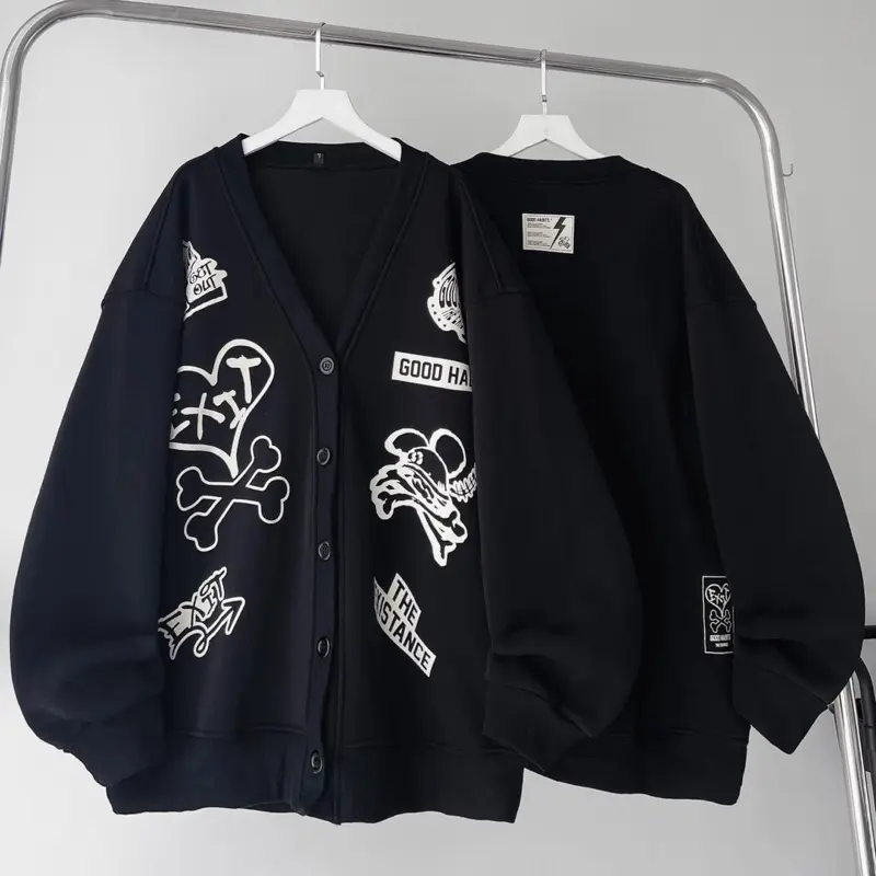 Áo Khoác Cardigan Habit Nỉ Bông Unisex 2024 0