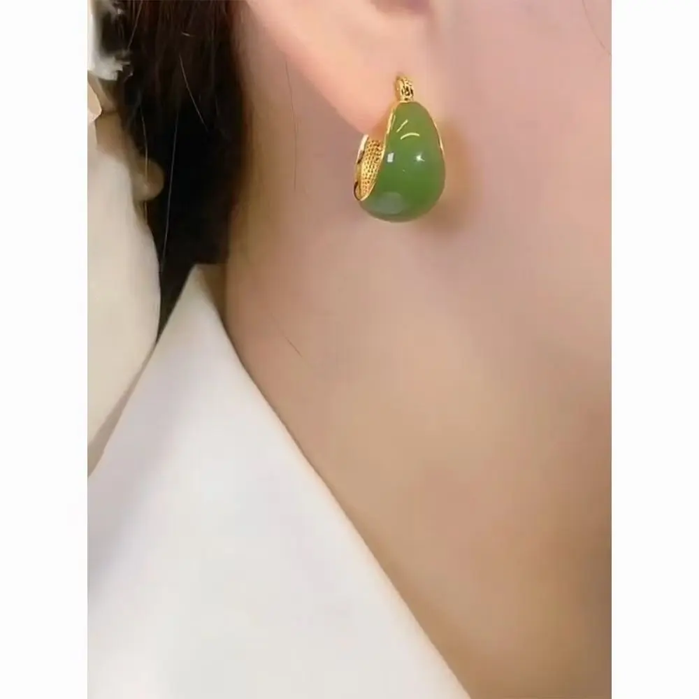 Kẹp Tai Màu Xanh Bơ, Cabas Lớn, Thiết Kế Độc Đáo Mới Mùa Xuân Và Mùa Hè, Bông Tai, Thời Trang Tươi Mới, Đồ Trang Trí Dễ Phối Đồ Bán Chạy Women Nữ Móc Khoá