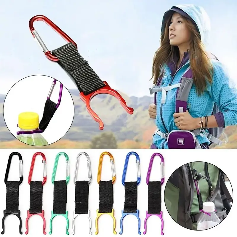 Khóa Chai Nước Bằng Nhôm, Đa Chức Năng, móc khóa chữ D, Móc Treo Ba Lô Mang Theo, Giá Đỡ Ấm Nước Nước, Thích Hợp Cho Thể Thao Và Sinh Tồn Ngoài Trời, Kẹp Chai Nước, Có D-Ring, Cho Thể Thao Ngoài Trời 1