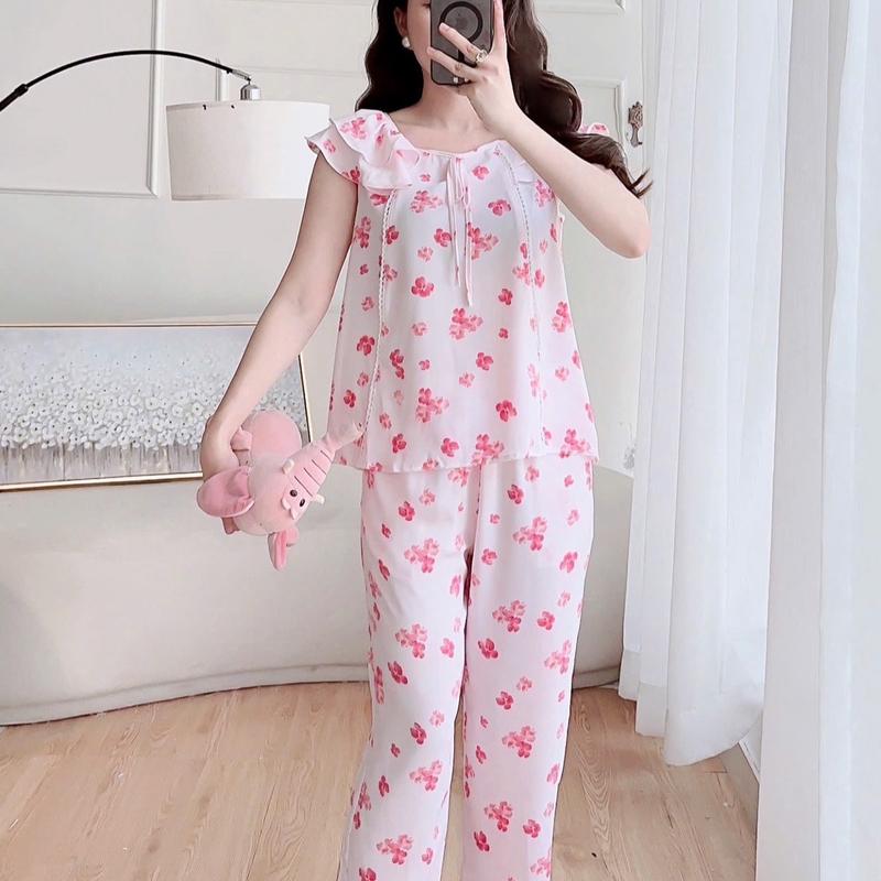 BỘ NGỦ NỮ, BỘ ĐỒ MẶC NHÀ ĐẸP, CHẤT LỤA THÁI MỀM, MÁT, K NHĂN 3