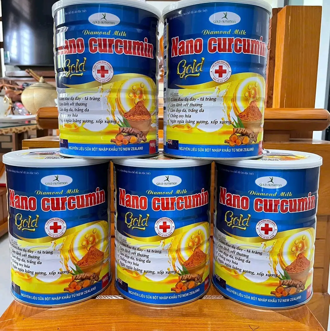 combo 5hộp sữa nghệ 900gr tặng 5hộp 150gr hỗ trợ giảm đau dạ dày tá tràng