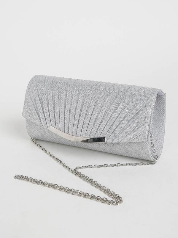 Women's Elegant Evening Bag, Exquisite Clutch with Detachable Chain Strap, Trendy Bag for Wedding & Party 3