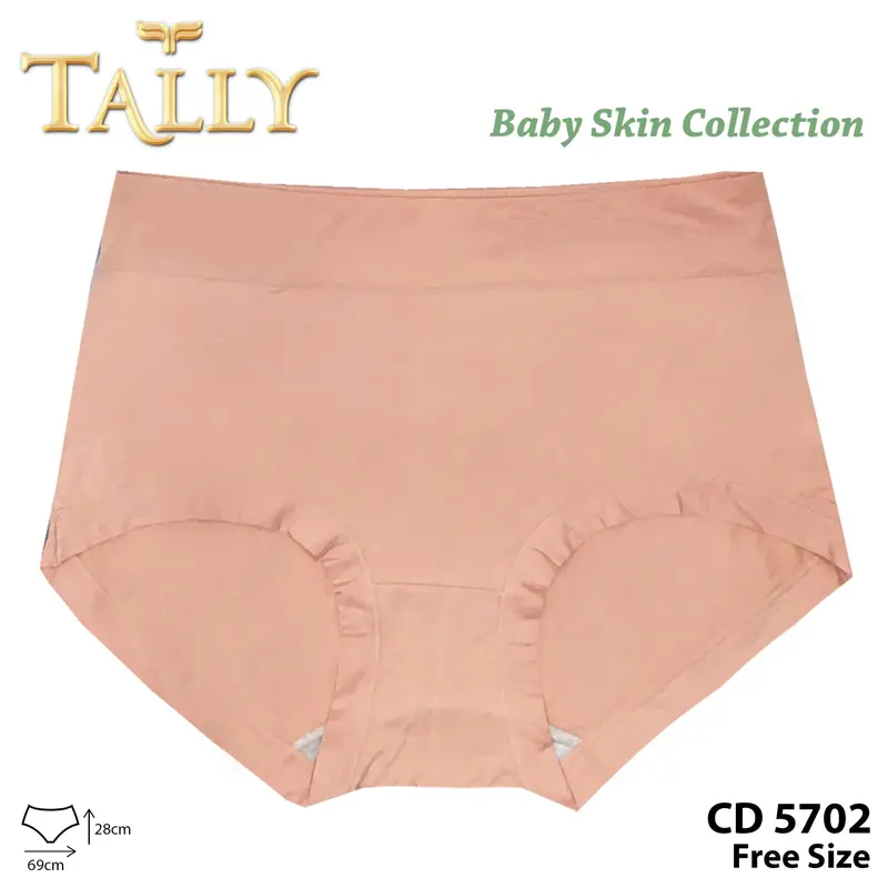 TALLY 2 Pcs CD 5702 Celana Dalam Wanita / Cewek Bahan Katun Baby Skin Fit to L - XL Collection 1