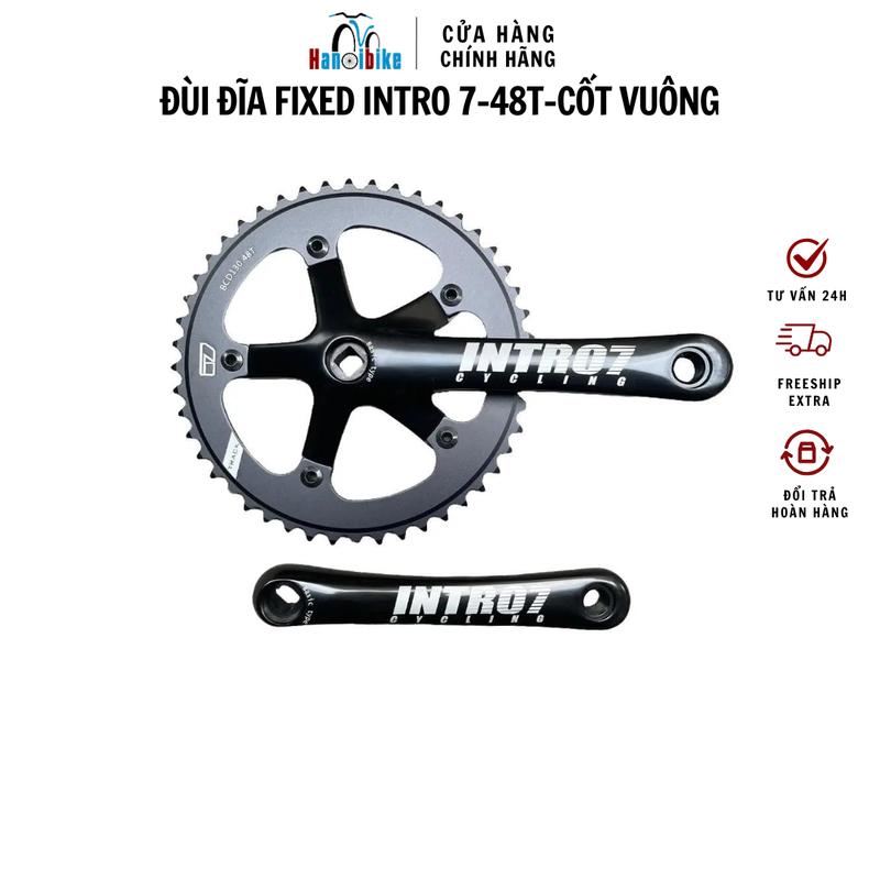 Đùi đĩa xe đạp Fixed Gear Intro 7 48T cốt vuông Gắn Xe Đạp Sport