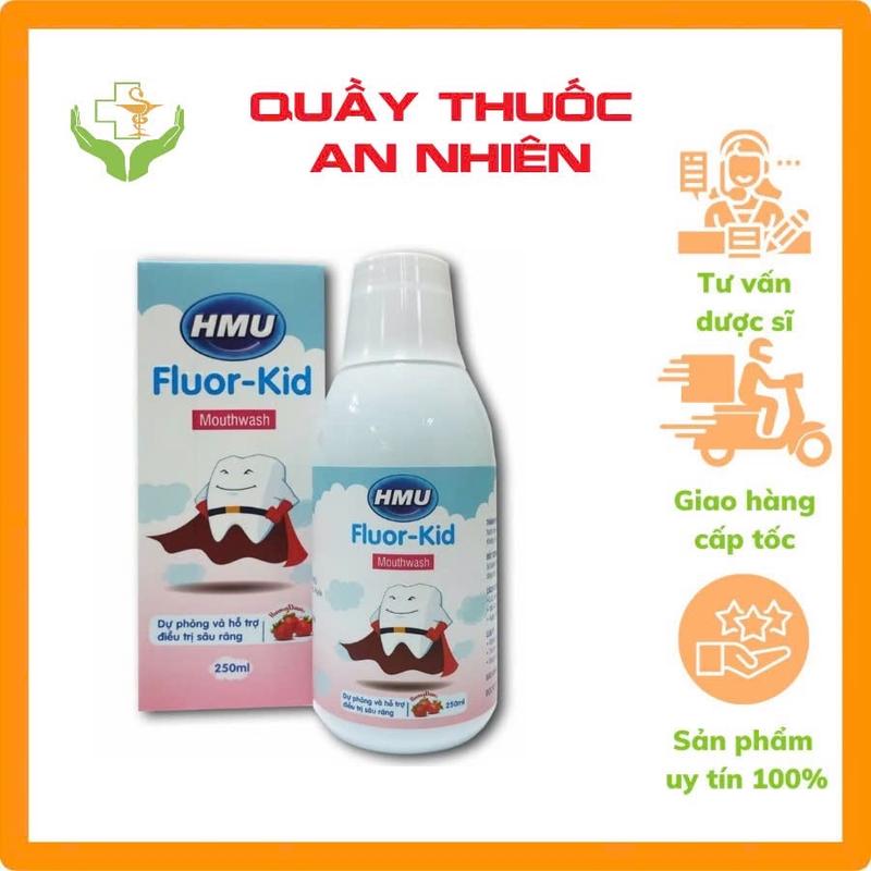 Nước súc miệng HMU Fluor - Kid Đại học Y Hà Nội dành cho trẻ em