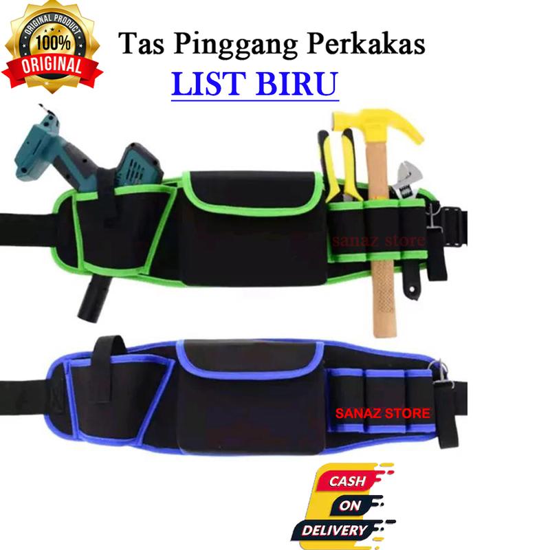 Tas Pinggang Pria Perkakas - Sabuk Perkakas - Tas Pinggang Untuk Alat - Tas Pinggang Perkakas Bor - Bor Kegunaan Obeng - Bok Tempat Alat Kunci 1