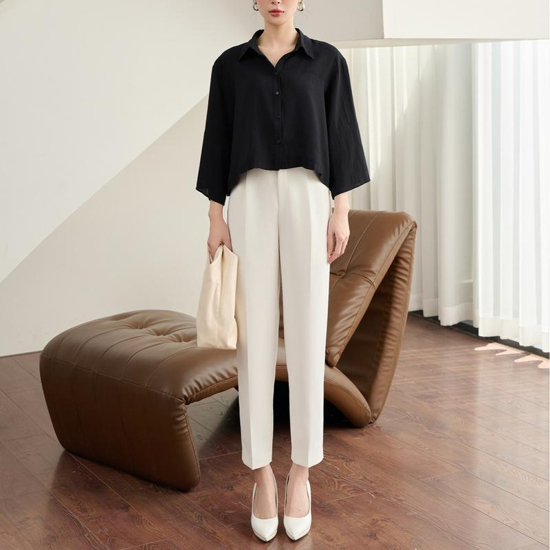 RUZA - Quần tây Baggy Nữ ống ôm thiết kế dáng công sở thời trang QBF109 QBF110