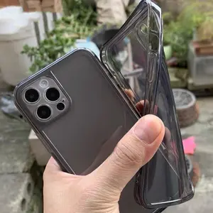 Clear Case Compatible iPhone 11 pro max 6 6S plus 6 Plus 7 7+ Plus 8 Plus 8+ X XR XS Max 12 13 mini 14 15 16 plus anti yellow Silikon Transparan Shockproof kuning soft softcase space tpu 2mm slimmatte slim matte Handphone Hitam