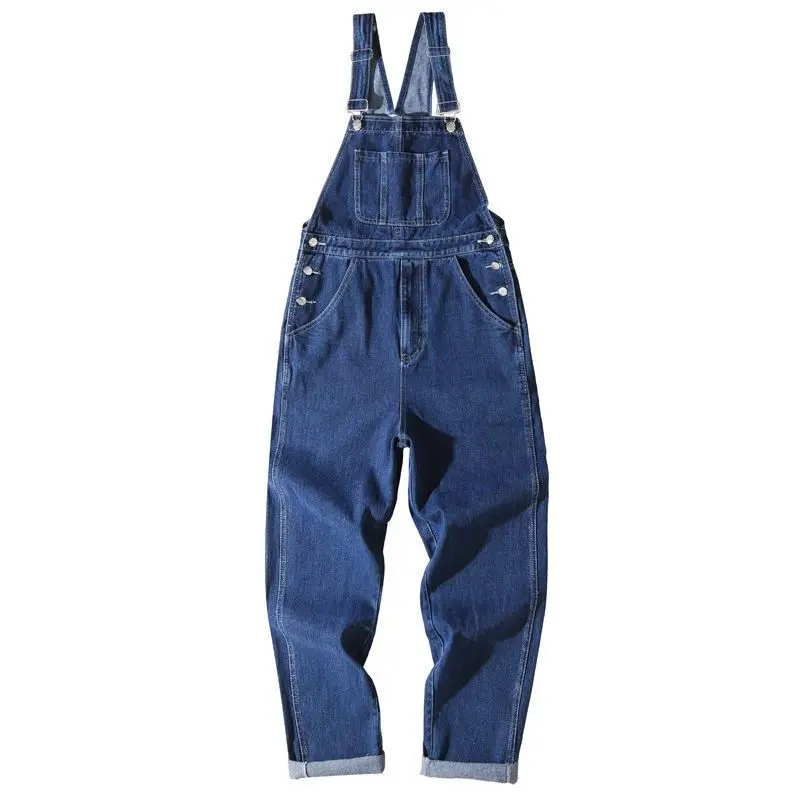Quần Yếm Denim Cổ Điển Ngoại Cỡ Bộ áo liền quần có dây đeo cỡ lớn cho nam mùa xuân và mùa thu 2024 cảm giác mới cho quần áo bảo hộ lao động