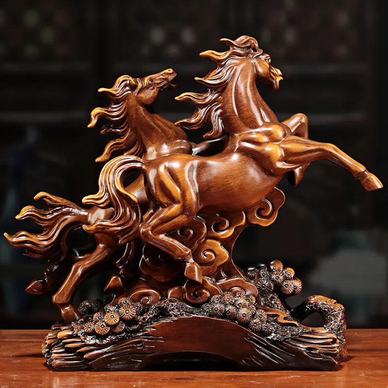 Tượng Song Mã , 2 Con Ngựa Dành Cho Người Tuổi Ngọ Trang Trí Nội Thất, Quà Tặng Tân Gia Khai Trương , Tặng Sếp Decor Trang Trí Nhà Decor Phòng 3